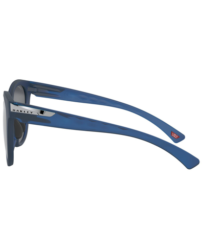 Oakley New England Patriots Low Key Sunglasses In Ne Matte Translucent Blue,prizm Black