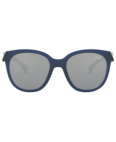 Oakley New England Patriots Low Key Sunglasses In Ne Matte Translucent Blue,prizm Black