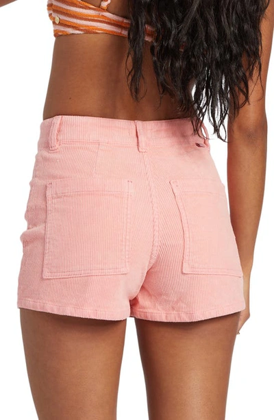 Shop Billabong Free Fall Stretch Cotton Corduroy Shorts In Flamingo