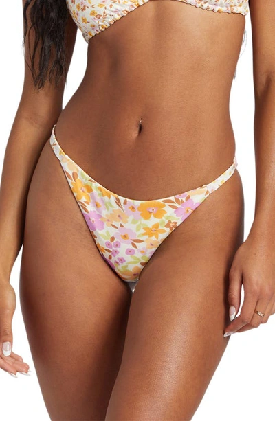 Shop Billabong Sungazers Maya Reversible Tanga Bikini Bottoms In Multi