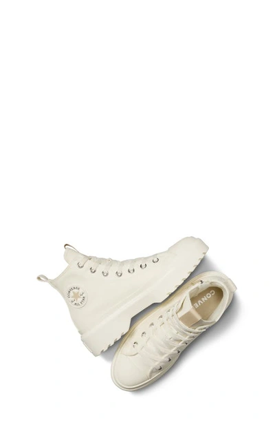 Shop Converse Kids' Chuck Taylor® All Star® Lugged High Top Sneaker In Egret/ Nutty Granola/ Egret