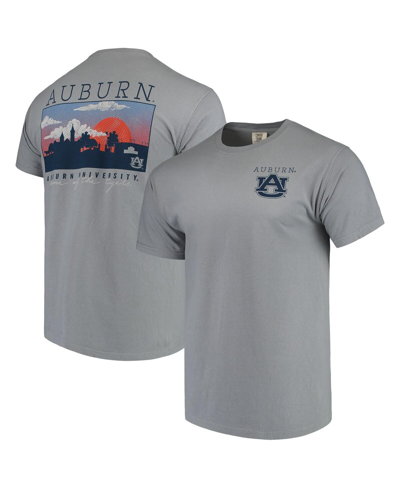 Shop Image One Men's Gray Auburn Tigers Comfort Colors Campus Scenery T-shirt