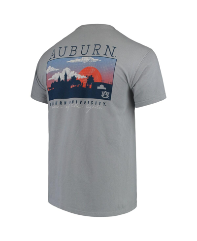 Shop Image One Men's Gray Auburn Tigers Comfort Colors Campus Scenery T-shirt