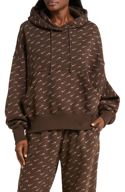 Shop Nike Sportswear Phoenix Fleece Oversize Hoodie In Baroque Brown