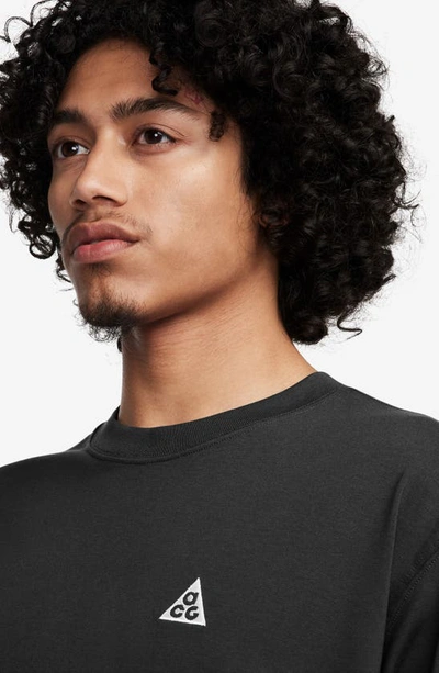 Shop Nike Dri-fit Acg Oversize Long Sleeve T-shirt In Black