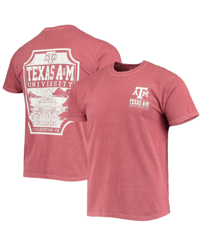 Image One Men's Maroon Texas A&m Aggies Comfort Colors Campus Team Icon T-shirt In Maroon