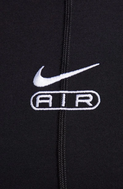 Shop Nike Air Crop Long Sleeve T-shirt In Black/ White