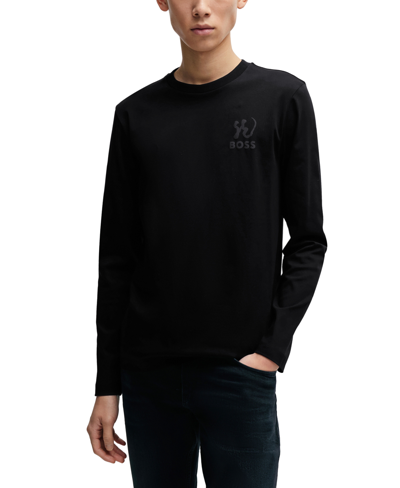 Shop Hugo Boss Boss By  Men's Lunar New Year Artwork Regular-fit T-shirt In Black