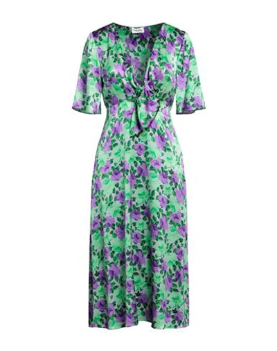 Shop P.a.r.o.s.h P. A.r. O.s. H. Woman Midi Dress Green Size Xs Silk, Elastane