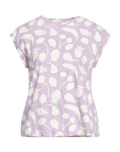 Shop Compañía Fantástica Compañia Fantastica Woman T-shirt Lilac Size M Cotton In Purple