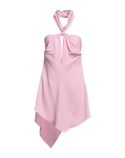 Shop Attico The  Woman Mini Dress Pink Size 6 Viscose, Elastane