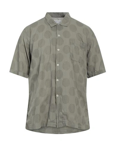Shop Universal Works Man Shirt Sage Green Size Xxl Cotton
