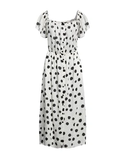 Shop Pinko Woman Midi Dress White Size 6 Polyester