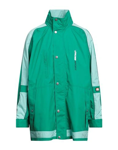 Shop Martine Rose Man Jacket Light Green Size S Polyester, Cotton
