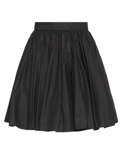 Shop Msgm Woman Mini Skirt Black Size 6 Cotton