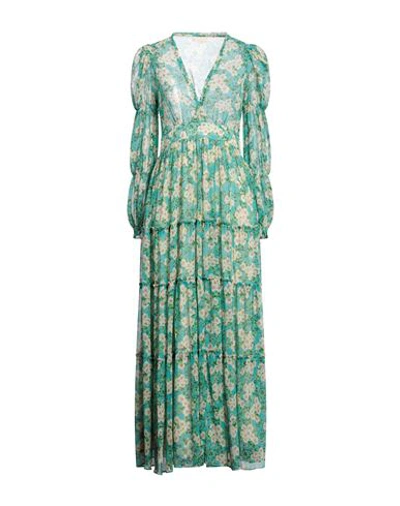 Shop Bytimo Woman Maxi Dress Turquoise Size L Polyester In Blue