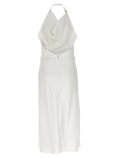 Shop Elisabetta Franchi All Over Logo Dress Dresses White