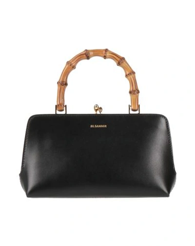 Shop Jil Sander Woman Handbag Black Size - Soft Leather