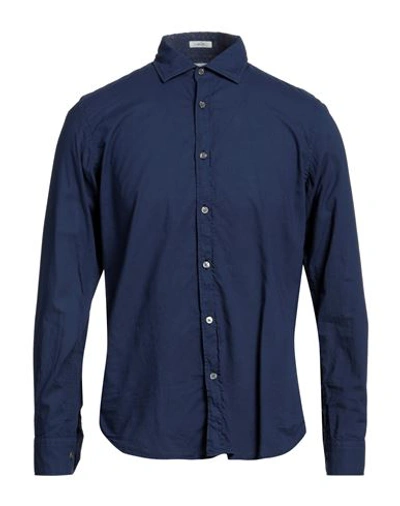 Shop Hartford Man Shirt Midnight Blue Size M Cotton
