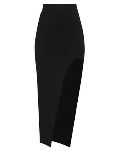 Shop Rick Owens Woman Maxi Skirt Black Size Xl Viscose, Polyester, Polyamide, Elastane
