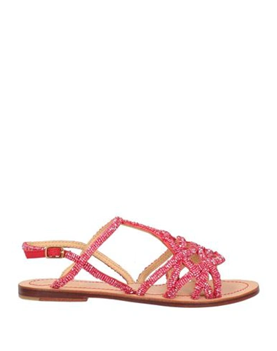 Shop Maliparmi Malìparmi Woman Sandals Red Size 6 Textile Fibers