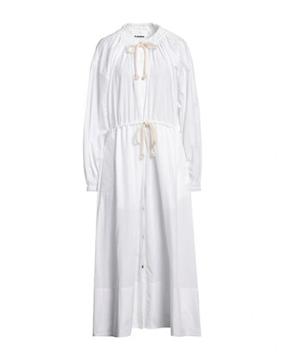 Shop Jil Sander Woman Maxi Dress White Size 4 Cotton