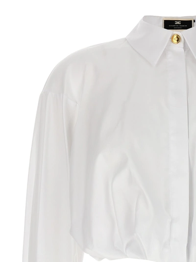 Shop Elisabetta Franchi Bare Back Shirt Shirt, Blouse White