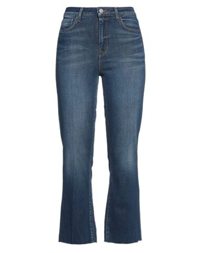 L Agence L'agence Woman Jeans Blue Size 30 Cotton, Polyester, Elastane In Blue
