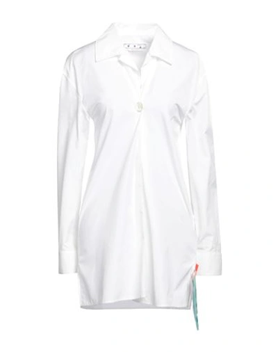 Off-white Woman Shirt White Size 4 Cotton, Polyester In White