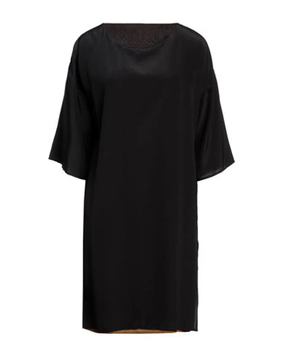 Shop Stephan Janson Woman Mini Dress Black Size L Silk