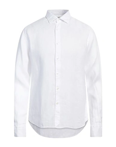 Shop Xacus Man Shirt White Size 15 ½ Linen