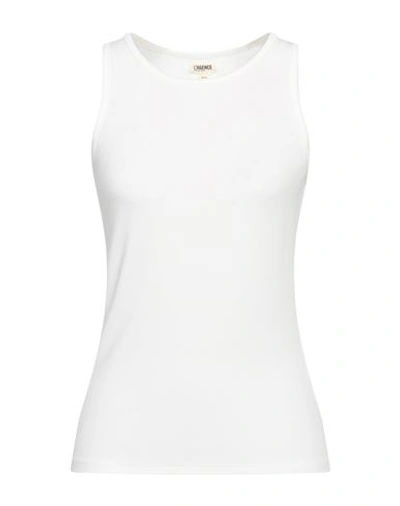 Shop L Agence L'agence Woman Tank Top Off White Size M Modal, Elastane