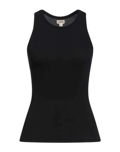 Shop L Agence L'agence Woman Tank Top Black Size Xs Modal, Elastane