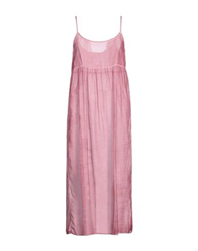 Shop Un-namable Woman Midi Dress Pastel Pink Size 8 Cotton, Silk