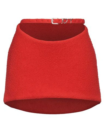 Shop Y/project Woman Mini Skirt Red Size 4 Virgin Wool, Alpaca Wool, Cashmere, Polyamide