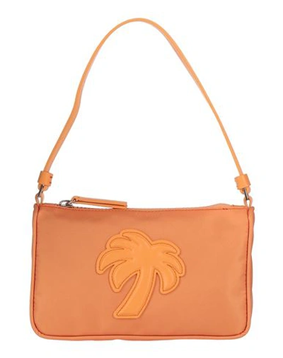 Shop Palm Angels Woman Handbag Orange Size - Polyester, Calfskin