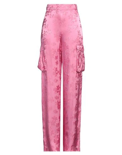 Shop Amen Woman Pants Pink Size 8 Viscose