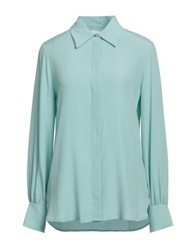 Shop Ottod'ame Woman Shirt Sky Blue Size 10 Acetate, Silk