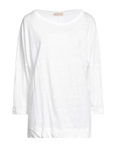 Shop Purotatto Woman T-shirt White Size 8 Linen