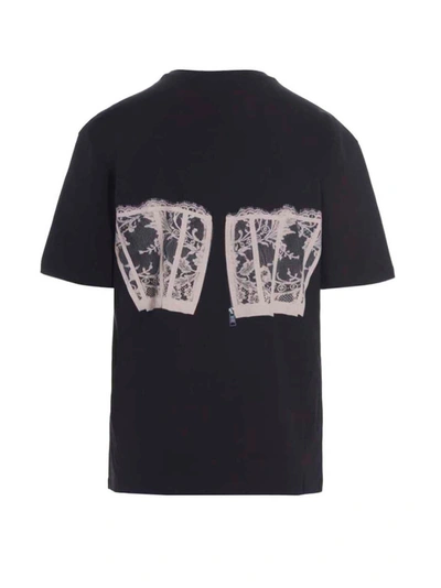 Shop Alexander Mcqueen Corset T-shirt Black