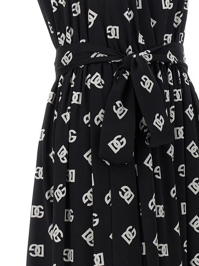 Shop Dolce & Gabbana Dg Dresses White/black