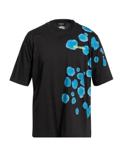 Dsquared2 Man T-shirt Black Size Xxl Cotton In Black