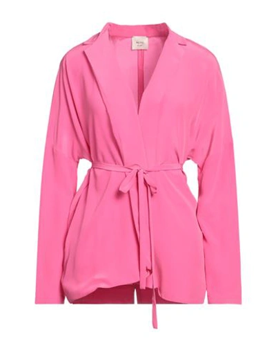 Shop Alysi Woman Shirt Pink Size 4 Silk