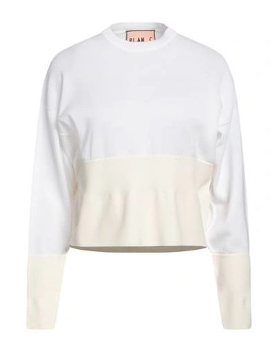 Shop Plan C Woman Sweater White Size 2 Cotton, Viscose, Polyester