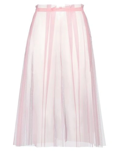 Shop Msgm Woman Midi Skirt Pink Size 6 Polyamide