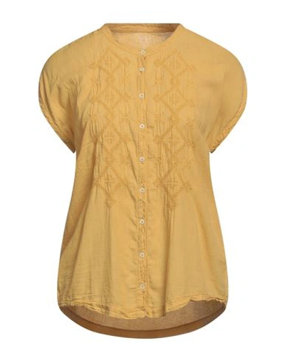 Shop Hartford Woman Shirt Ocher Size 2 Cotton In Yellow