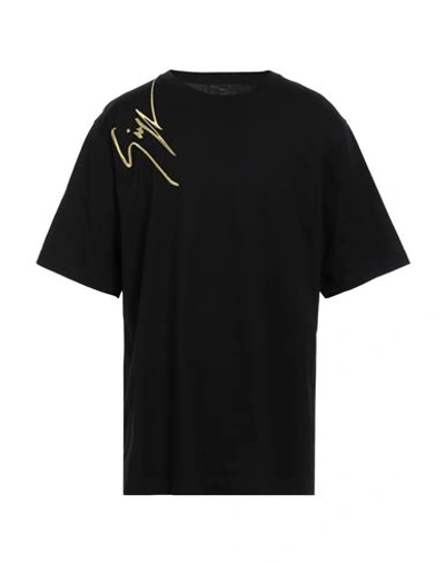 Shop Giuseppe Zanotti Man T-shirt Black Size Xxl Cotton