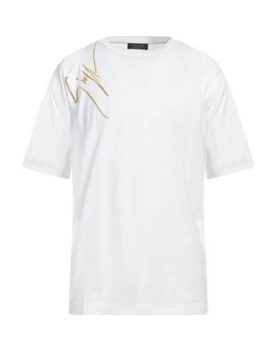 Shop Giuseppe Zanotti Man T-shirt White Size M Cotton