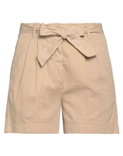 Shop Hartford Woman Shorts & Bermuda Shorts Camel Size 1 Cotton In Beige