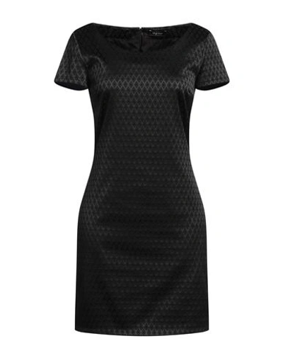 Shop Byblos Woman Mini Dress Black Size 8 Polyester, Polyamide, Elastane